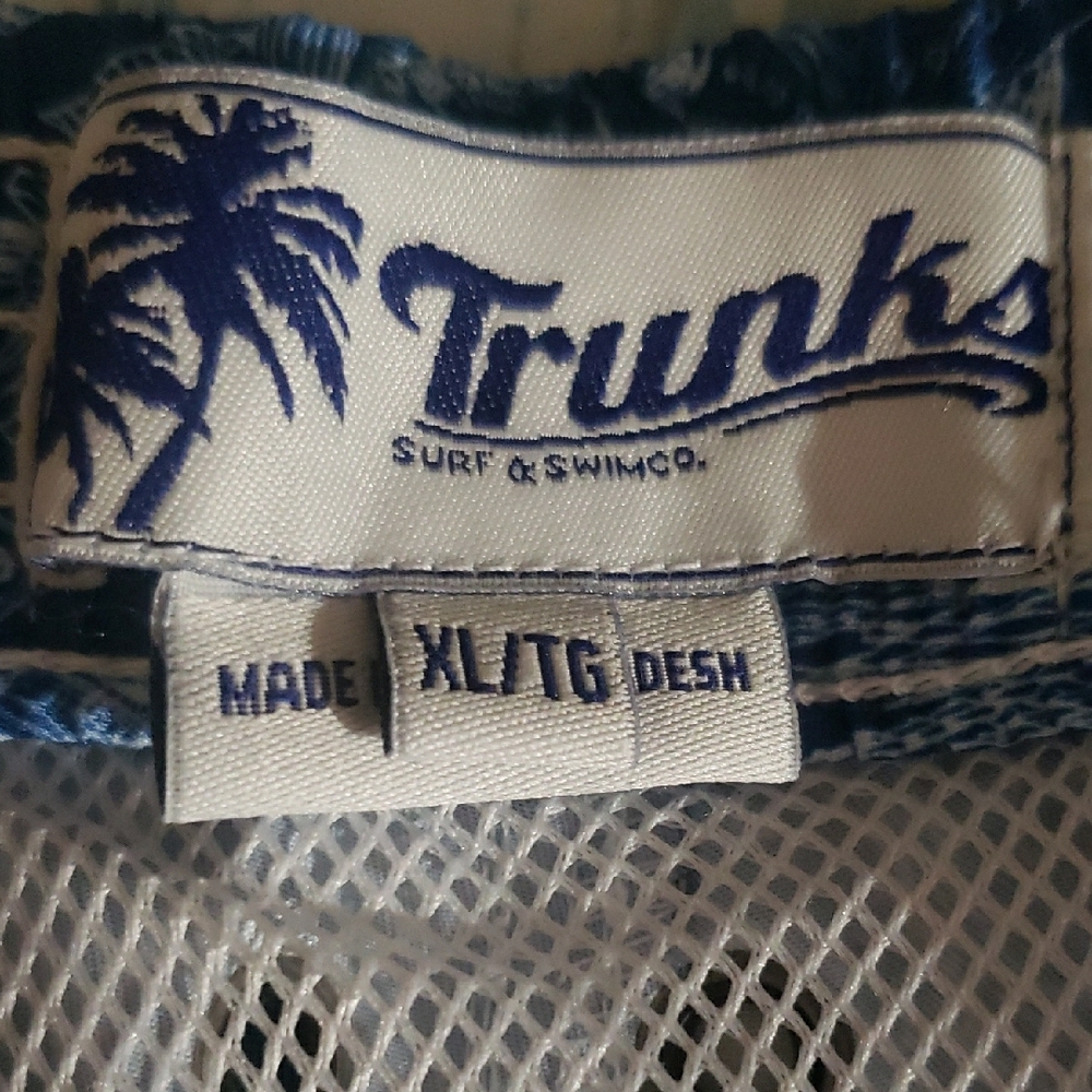 Men's Trunks Surf & Swim Co. Nautical Deep Sea Fishes Printed Size XL Cobalt NWT - Picture 5 of 13